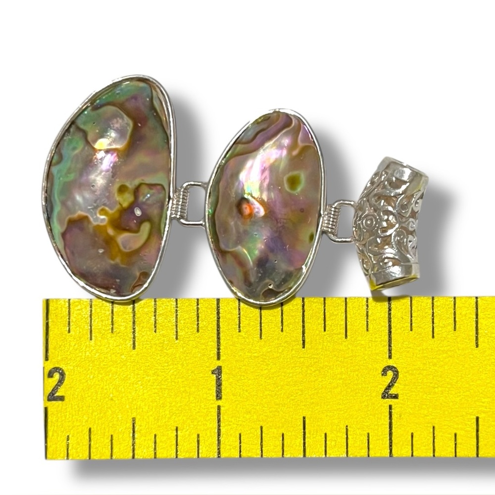 Silver Filigree Abalone Pendant - Picture 5 of 6